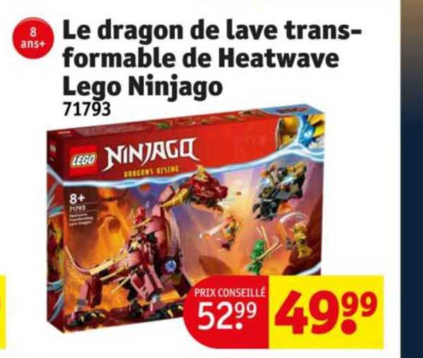 le dragon de lave transformable de heatwave lego ninjago 71793
