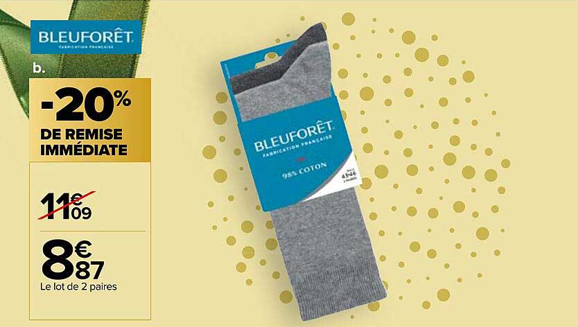 le lot de 2 paires bleuforêt