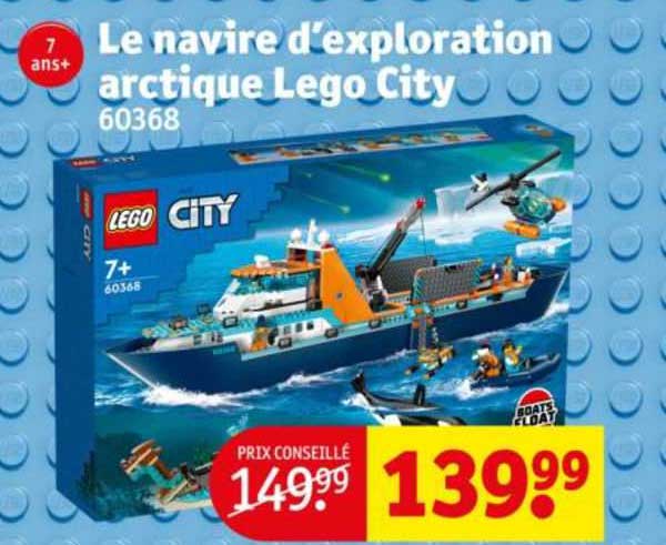 le navire d'exploration arctique lego city 60368