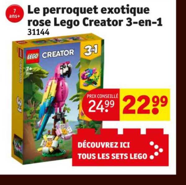 le perroquet exotique rose lego creator 3-en-1 31144