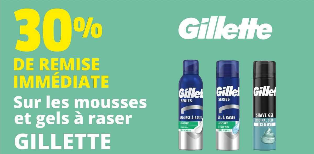 les mousses et gels à raser gillette