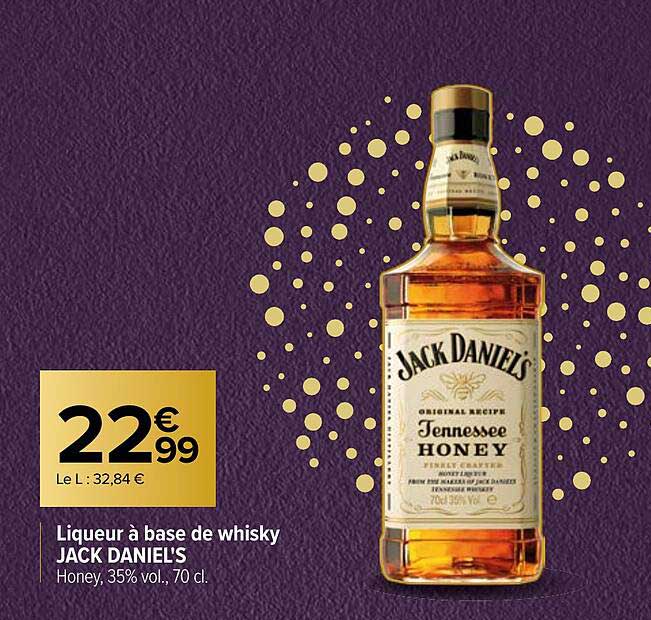 liqueur à base de whisky jack daniel's