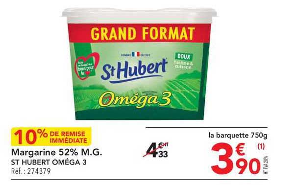 margarine 52% m.g. st hubert oméga 3
