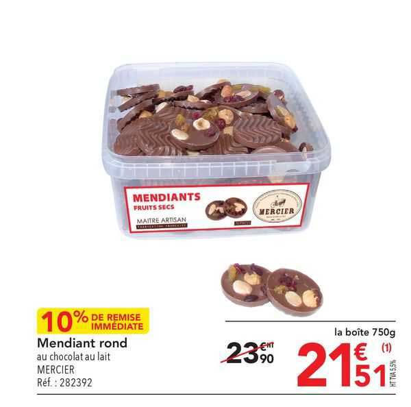 mendiant rond mercier