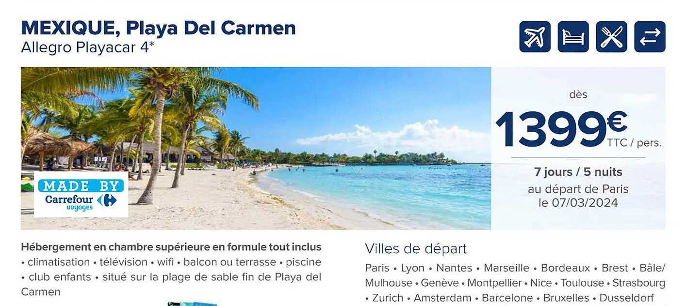 mexique, playa del carmen allegro playacar 4*