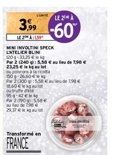 mini involtini speck l'atelier blini