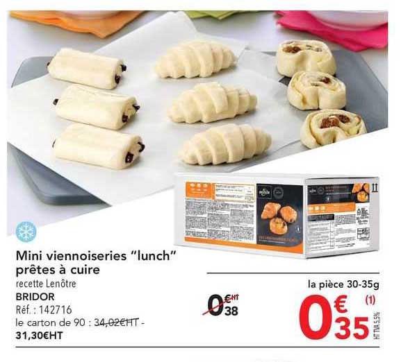 mini viennoiseries "lunch" prêtes à cuire bridor