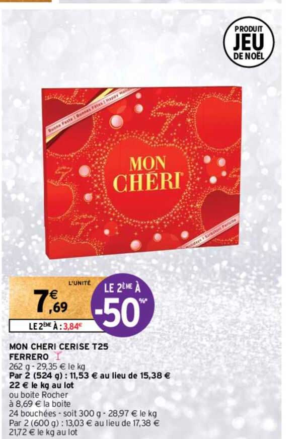 mon chéri cerise t25 ferrero