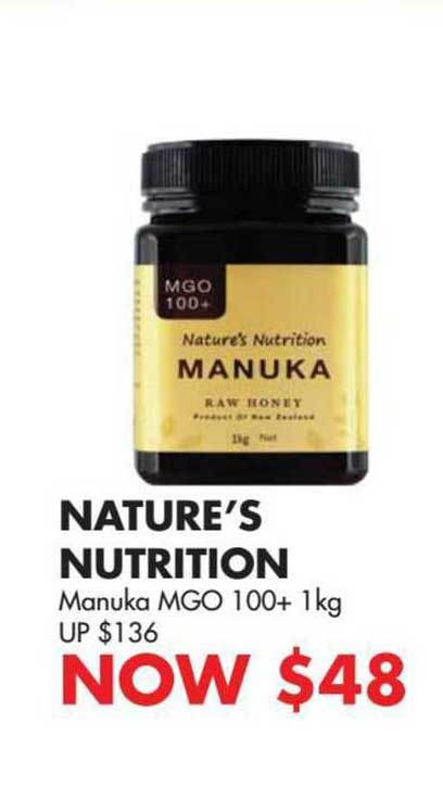 nature's nutrition manuka mgo 100+