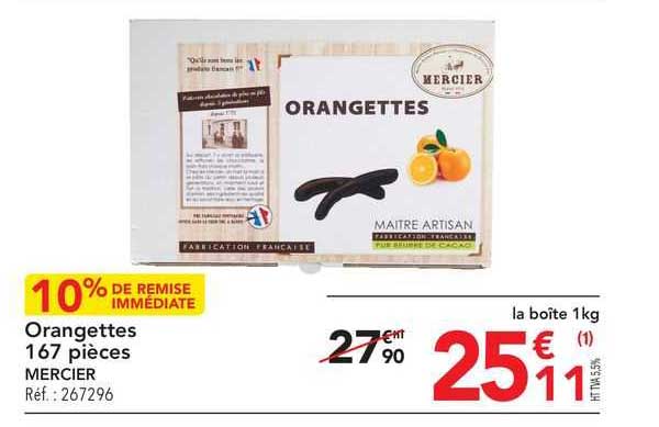 orangettes 167 pièces mercier