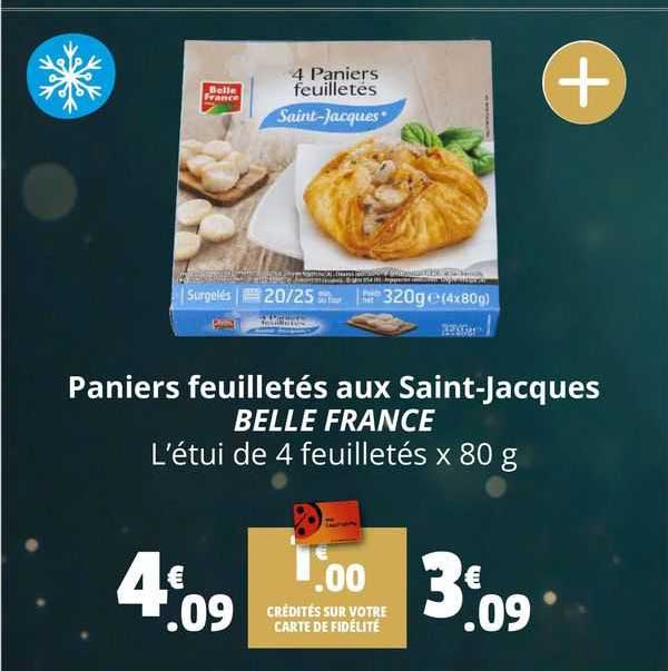 paniers feuilletés aux saint-jacques belle france