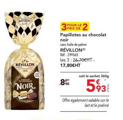 papillotes au chocolat noir révillon