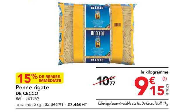 penne rigate de cecco