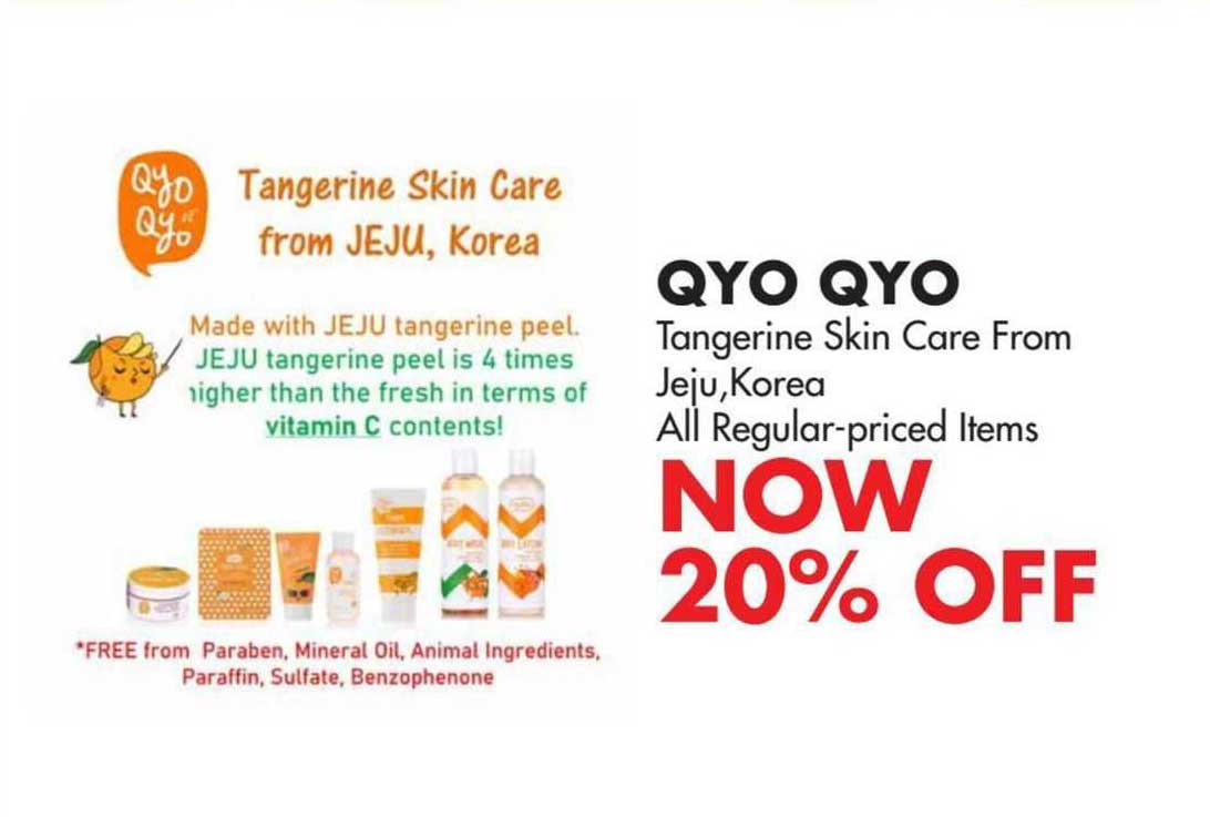 qyo qyo tangerine skin care from jeju, korea