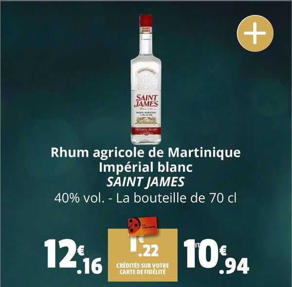Rhum Agricole De Martinique Impérial Blanc Saint James