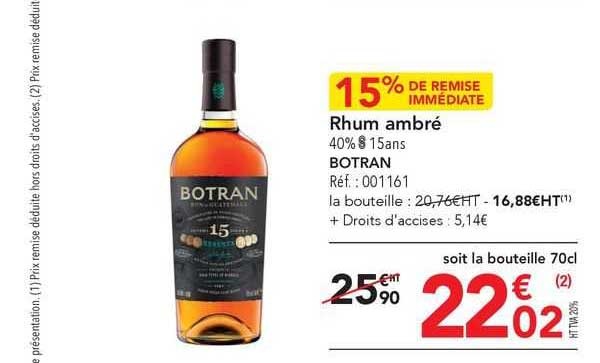 rhum ambré botran