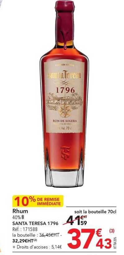 rhum santa teresa 1796