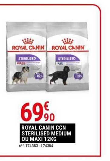 royal canin ccn sterilised medium ou maxi 12 kg