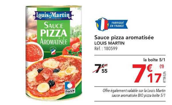 sauce pizza aromatisée louis martin