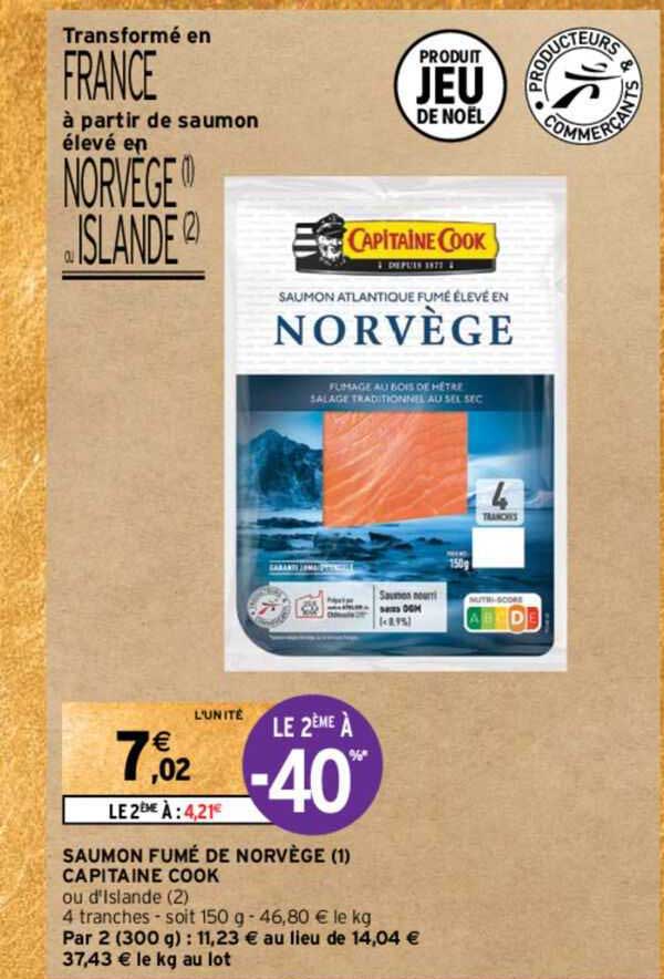 saumon fumé de norvège capitaine cook