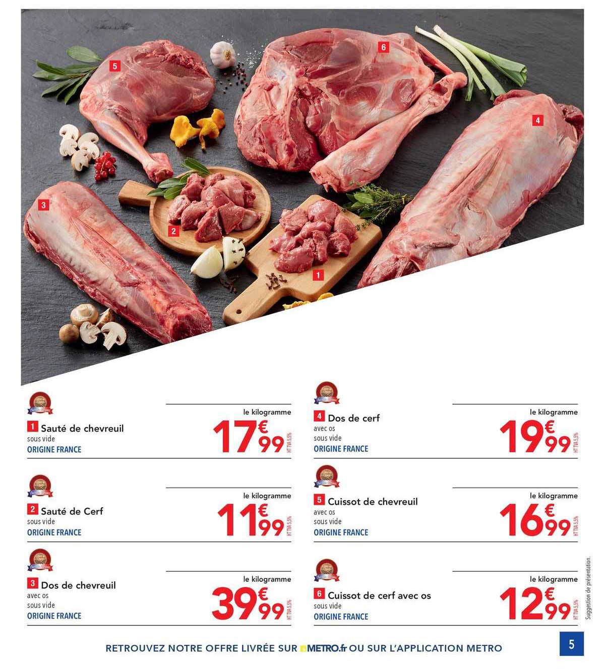 sauté de chevreuil, sauté de cerf, dos de chevreuil, dos de cerf, cuissot de chevreuil, cuissot de cerf acec os