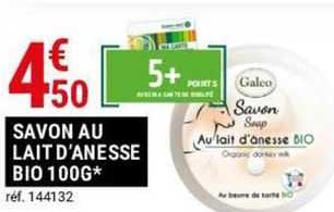savon au lait d'anesse bio 100g