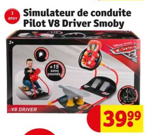 simulateur de conduite pilot v8 driver smoby