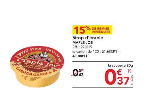 sirop d'érable maple joe