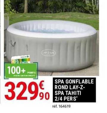 spa gonflable rond lay-z-spa tahiti 2/4 pers