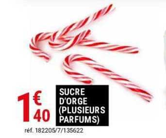 sucre d'orge (plusieurs parfums)