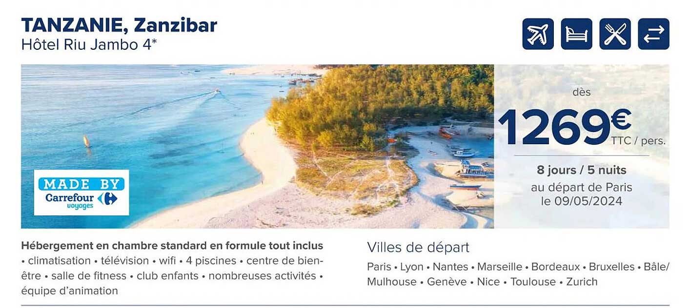 tanzani, zanzibar hôtel riu jambo 4*