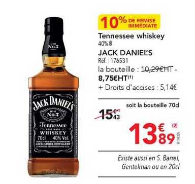 tennessee whiskey jack daniel's