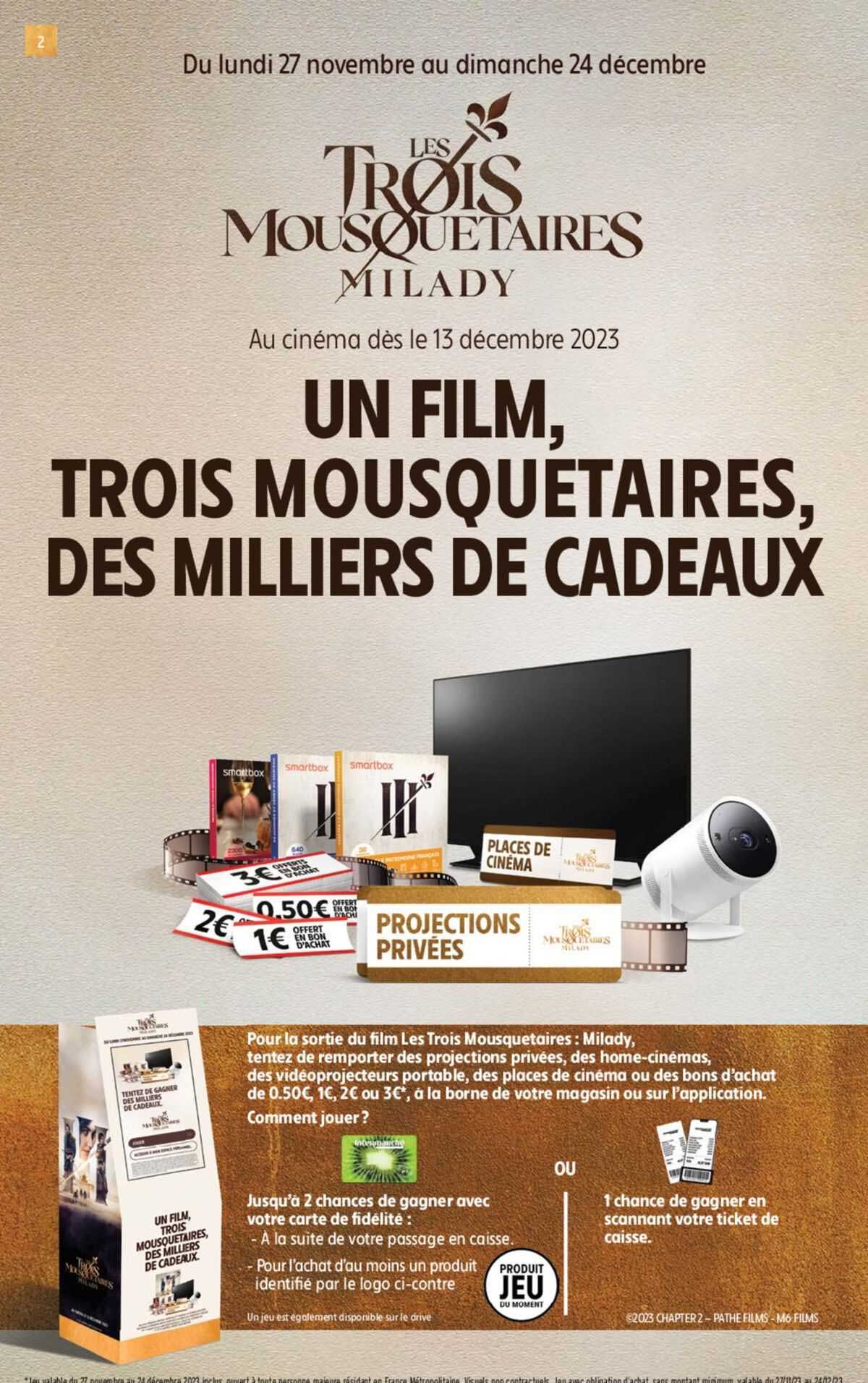 un film, trois mousquetaires, des milliers de cadeaux