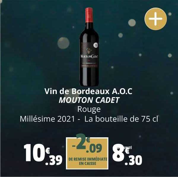 vin de bordeaux a.o.c. mouton cadet