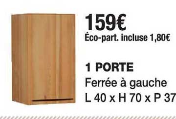 1 porte ferrée à gauche