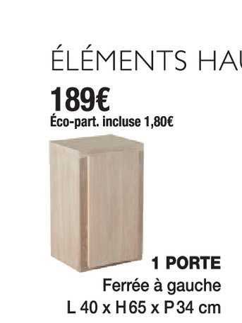 1 porte ferrée à gauche