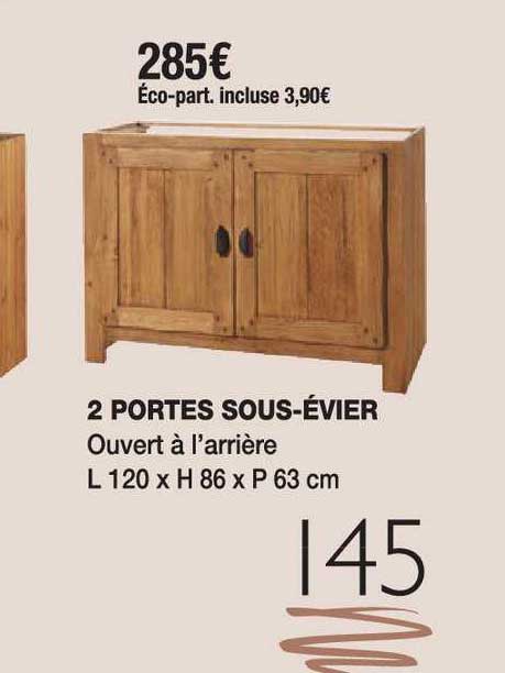 2 portes sous évier