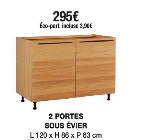 2 portes sous évier
