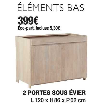 2 portes sous évier