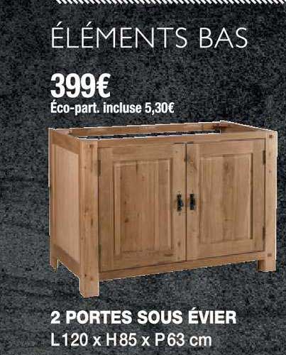 2 portes sous évier