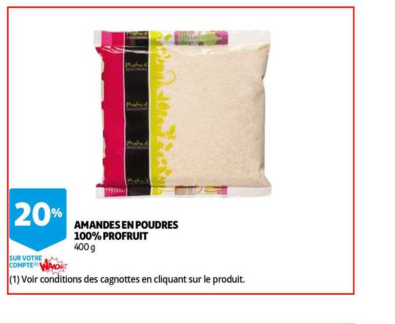 amandes en poudres 100% profruit