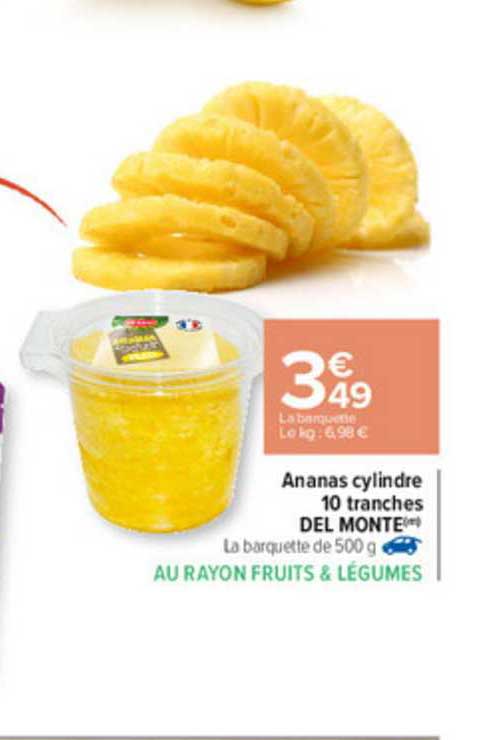 ananas cylindre 10 tranches del monte