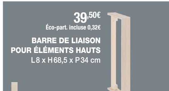 barre de liaison pour éléments hauts