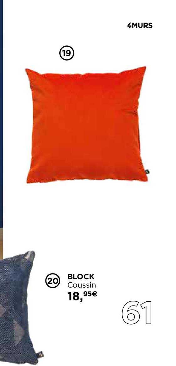 block coussin
