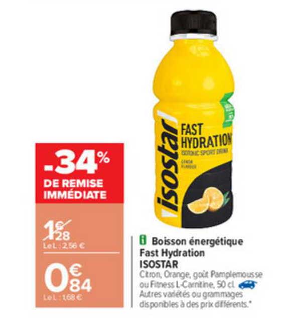 boisson énergétique fast hydration isostar