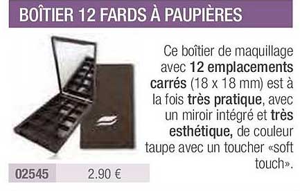 boîtier 12 fards à paupières