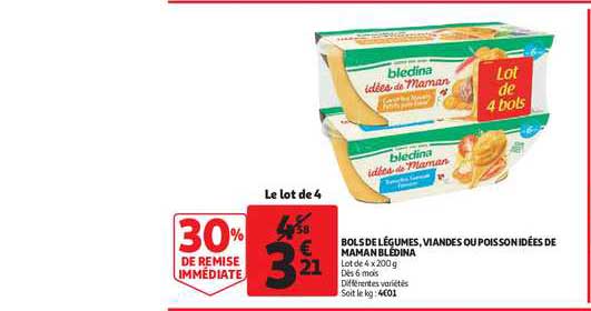 bols de légumes, viandes ou poisson idées de maman blédina