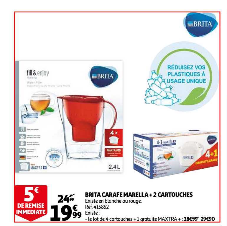 brita carafe marelle + 2 cartouches