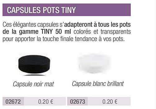 capsules pots tiny