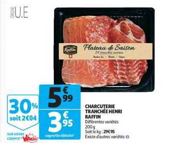 Charcuterie Tranchée Henri Raffin